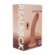 DUAL DENSITY SILICONE CURVED REALISTIC DILDO WITH SUCTION CUP - 7 / 18,5 CM - TAN