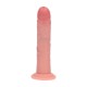 DUAL DENSITY SILICONE CURVED REALISTIC DILDO WITH SUCTION CUP - 7 / 18,5 CM - FLESH