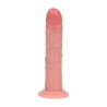 DUAL DENSITY SILICONE CURVED REALISTIC DILDO WITH SUCTION CUP - 7 / 18,5 CM - FLESH