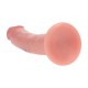 DUAL DENSITY SILICONE CURVED REALISTIC DILDO WITH SUCTION CUP - 7 / 18,5 CM - FLESH