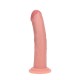 DUAL DENSITY SILICONE CURVED REALISTIC DILDO WITH SUCTION CUP - 7 / 18,5 CM - FLESH