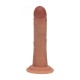 DUAL DENSITY SILICONE CURVED REALISTIC DILDO WITH SUCTION CUP - 6 / 15,5 CM - TAN