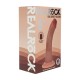 DUAL DENSITY SILICONE CURVED REALISTIC DILDO WITH SUCTION CUP - 6 / 15,5 CM - TAN
