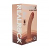 DUAL DENSITY SILICONE CURVED REALISTIC DILDO WITH SUCTION CUP - 8 / 20,5 CM - TAN