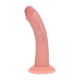 DUAL DENSITY SILICONE CURVED REALISTIC DILDO WITH SUCTION CUP - 6 / 15,5 CM - FLESH