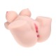 BODYFORMS - AVELINE LUXE - DUAL ENTRY VIBRATING MASTURBATOR - 14 KG / 30.9 LBS - FLESH