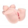 BODYFORMS - AVELINE LUXE - DUAL ENTRY VIBRATING MASTURBATOR - 14 KG / 30.9 LBS - FLESH