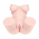 BODYFORMS - AVELINE LUXE - DUAL ENTRY VIBRATING MASTURBATOR - 14 KG / 30.9 LBS - FLESH