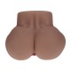 BODYFORMS - KAYA BLOOM - DUAL ENTRY VIBRATING MASTURBATOR - 2,4 KG / 5.4 LBS - BROWN