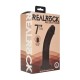 DUAL DENSITY SILICONE CURVED REALISTIC DILDO WITH SUCTION CUP - 7 / 18,5 CM - BLACK