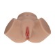 BODYFORMS - VALENTINA VELLURE - DUAL ENTRY VIBRATING MASTURBATOR - 4,2 KG / 9.3 LBS - TAN