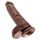 DILDO REALÍSTICO COM TESTÍCULOS KING COCK 10” MULATO