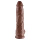 DILDO REALÍSTICO COM TESTÍCULOS KING COCK 10” MULATO