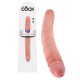 DILDO DUPLO REALÍSTICO SLIM DOUBLE DILDO KING COCK 12” BRANCO