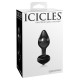 PLUG ANAL EM VIDRO ICICLES PRETO